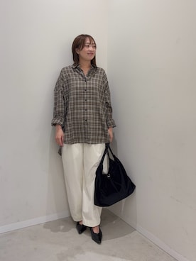 「SENSE OF PLACE by URBAN RESEARCH（センスオブプレイスバイアーバンリサーチ）のアイテム（トートバッグ）」を使った、maikoさん（レディース・154cm）の秋コーディネート