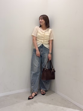 「RODE SKO（ロデスコ）のアイテム」を使った、maikoさん（レディース・154cm）の夏コーディネート