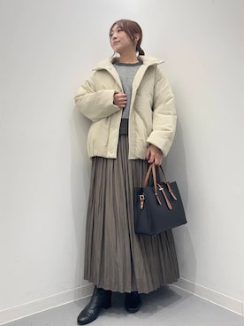 「寒い」｜「アイテム（ブルゾン）」を使った、maikoさん（レディース・154cm）の冬コーディネート