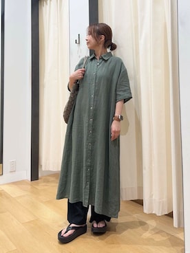 「ストレート×イエベ春」｜「アイテム（ワンピース/ドレス）」を使った、maikoさん（レディース・154cm）の夏コーディネート