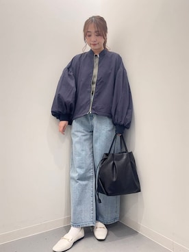 「URBAN RESEARCH Sonny Label（アーバンリサーチサニーレーベル）のアイテム（ブルゾン）」を使った、maikoさん（レディース・154cm）の春コーディネート