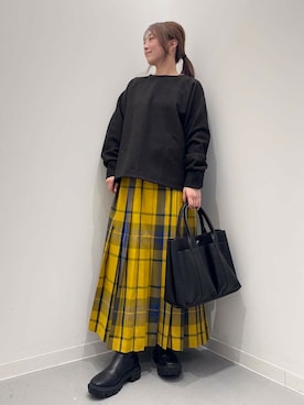 「URBAN RESEARCH DOORS（アーバンリサーチドアーズ）のラグランフレアプルオーバー（Tシャツ/カットソー）」を使った、maikoさん（レディース・154cm）の冬コーディネート