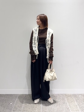 「URBAN RESEARCH Sonny Label（アーバンリサーチサニーレーベル）のアイテム（ベスト）」を使った、maikoさん（レディース・154cm）の秋コーディネート