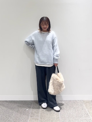 「URBAN RESEARCH DOORS（アーバンリサーチドアーズ）のコットンラウンドヘムカットソー（Tシャツ/カットソー）」を使った、maikoさん（レディース・154cm）の秋コーディネート