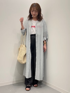 「CHEVRE（シェーブル）のアイテム」を使った、maikoさん（レディース・154cm）の春コーディネート