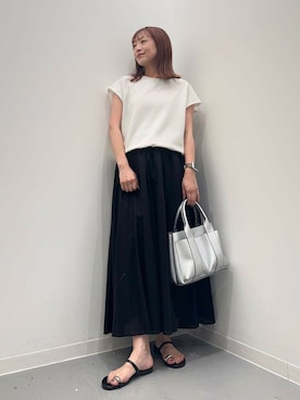 「アイテム（スウェット）」を使った、maikoさん（レディース・154cm）の夏コーディネート