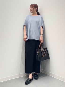 「URBAN RESEARCH DOORS（アーバンリサーチドアーズ）のコクーンシルエットプルオーバー（Tシャツ/カットソー）」を使った、maikoさん（レディース・154cm）の夏コーディネート