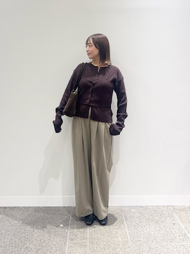 「アイテム（ボストンバッグ）」を使った、maikoさん（レディース・154cm）の秋コーディネート