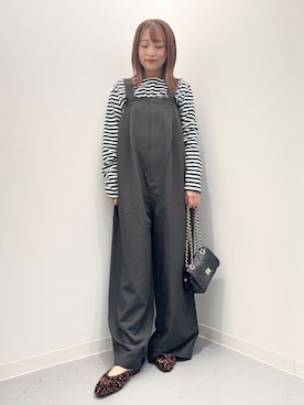 「低身長」｜「アイテム（サロペット/オーバーオール）」を使った、maikoさん（レディース・154cm）の夏コーディネート