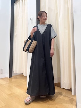 「ストレート×イエベ春」｜「アイテム（ワンピース/ドレス）」を使った、maikoさん（レディース・154cm）の夏コーディネート