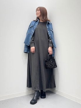 「Champion（チャンピオン）のアイテム」を使った、maikoさん（レディース・154cm）の秋コーディネート
