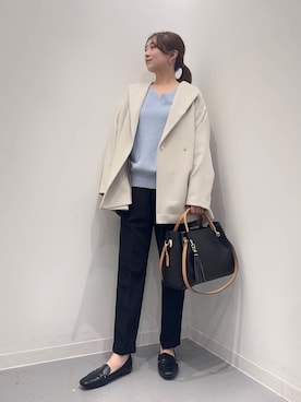 「154cm」｜「アイテム（その他アウター）」を使った、maikoさん（レディース・154cm）の春コーディネート
