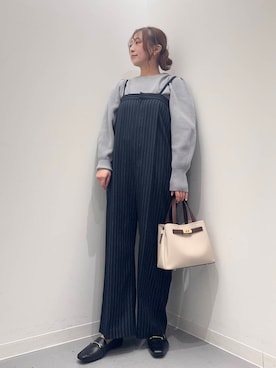 「URBAN RESEARCH Sonny Label（アーバンリサーチサニーレーベル）のアイテム（オールインワン・サロペット）」を使った、maikoさん（レディース・154cm）の冬コーディネート