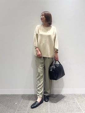 「154cmコーデ」｜「アイテム（ローファー）」を使った、maikoさん（レディース・154cm）の秋コーディネート