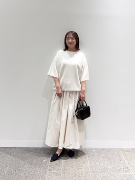 「URBAN RESEARCH（アーバンリサーチ）のCHRISTIAN VILLA　エナメルカーフレザーショルダーバッグ（ショルダーバッグ）」を使った、maikoさん（レディース・154cm）の秋コーディネート