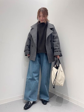 「URBAN RESEARCH DOORS（アーバンリサーチドアーズ）のラグランフレアプルオーバー（Tシャツ/カットソー）」を使った、maikoさん（レディース・154cm）の冬コーディネート