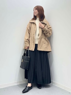 「アイテム（マウンテンパーカー）」を使った、maikoさん（レディース・154cm）の秋コーディネート