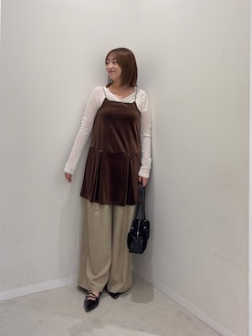 「SENSE OF PLACE by URBAN RESEARCH（センスオブプレイスバイアーバンリサーチ）のアイテム（Tシャツ/カットソー）」を使った、maikoさん（レディース・154cm）の秋コーディネート