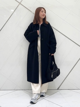 「低身長」｜「アイテム（ステンカラーコート）」を使った、maikoさん（レディース・154cm）の夏コーディネート