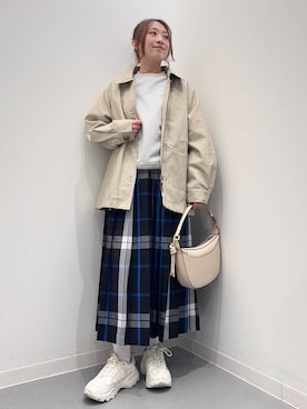 「URBAN RESEARCH Sonny Label（アーバンリサーチサニーレーベル）のアイテム（ブルゾン）」を使った、maikoさん（レディース・154cm）の冬コーディネート