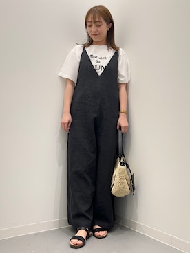 FORK&SPOON☆コットンリネンサロペットパン FORK&SPOON（フォークアンドスプーン）の「FORK&SPOON コットン