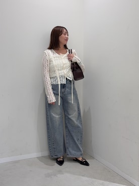 「SENSE OF PLACE by URBAN RESEARCH（センスオブプレイスバイアーバンリサーチ）のアイテム（カーディガン/ボレロ）」を使った、maikoさん（レディース・154cm）の秋コーディネート
