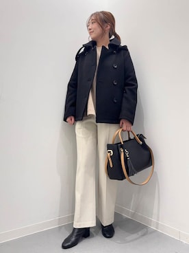 「URBAN RESEARCH DOORS（アーバンリサーチドアーズ）のラグランフレアプルオーバー（Tシャツ/カットソー）」を使った、maikoさん（レディース・154cm）の冬コーディネート