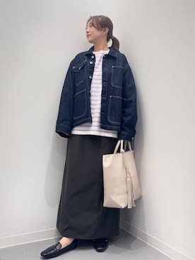 「URBAN RESEARCH Sonny Label（アーバンリサーチサニーレーベル）のアイテム（デニムジャケット）」を使った、maikoさん（レディース・154cm）の春コーディネート