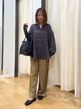 「URBAN RESEARCH DOORS（アーバンリサーチドアーズ）の『UVカット/接触冷感/吸水速乾』ドライタッチリラックスパンツ（その他パンツ）」を使った、maikoさん（レディース・154cm）の夏コーディネート