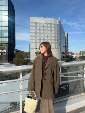 「イチ推しジャケットスタイル」｜「アイテム（その他アウター）」を使った、maikoさん（レディース・154cm）の秋コーディネート