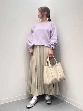 「アイテム（バレエシューズ）」を使った、maikoさん（レディース・154cm）の冬コーディネート