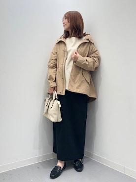 「アイテム（マウンテンパーカー）」を使った、maikoさん（レディース・154cm）の秋コーディネート