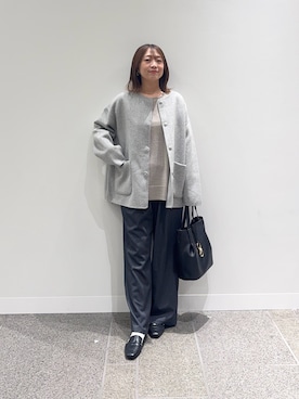 「RODE SKO（ロデスコ）のアイテム（トートバッグ）」を使った、maikoさん（レディース・154cm）の秋コーディネート