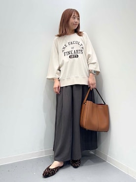 「RODE SKO（ロデスコ）のワンハンドル3WAYバッグ（ハンドバッグ）」を使った、maikoさん（レディース・154cm）の夏コーディネート