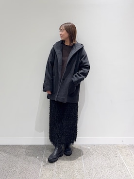 「アイテム（その他アウター、グレー系）」を使った、maikoさん（レディース・154cm）の秋コーディネート