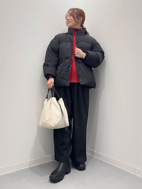 「URBAN RESEARCH DOORS（アーバンリサーチドアーズ）のタートルネックニット（ニット/セーター）」を使った、maikoさん（レディース・154cm）の冬コーディネート