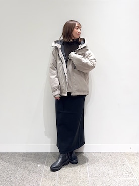 「アイテム（スカート）」を使った、maikoさん（レディース・154cm）の秋コーディネート