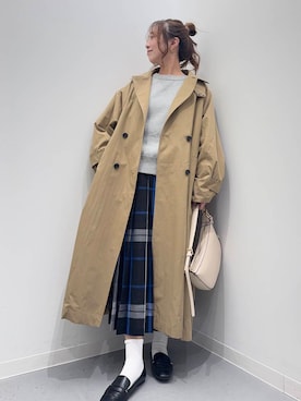 「154cm」｜「アイテム（その他アウター）」を使った、maikoさん（レディース・154cm）の冬コーディネート
