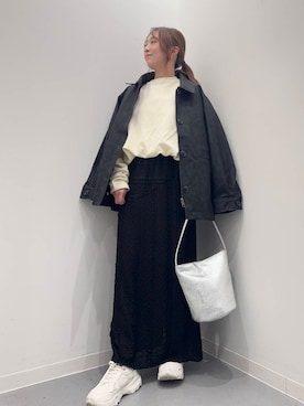 「URBAN RESEARCH Sonny Label（アーバンリサーチサニーレーベル）のアイテム（ブルゾン）」を使った、maikoさん（レディース・154cm）の冬コーディネート