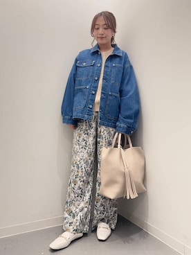 「URBAN RESEARCH Sonny Label（アーバンリサーチサニーレーベル）のアイテム（デニムジャケット）」を使った、maikoさん（レディース・154cm）の春コーディネート