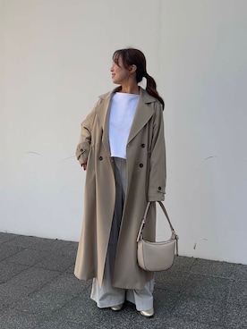「URBAN RESEARCH（アーバンリサーチ）のアイテム（トレンチコート）」を使った、maikoさん（レディース・154cm）の春コーディネート