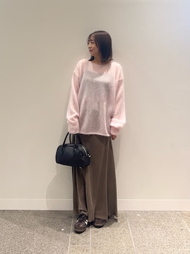 「アイテム（バッグ）」を使った、maikoさん（レディース・154cm）の秋コーディネート