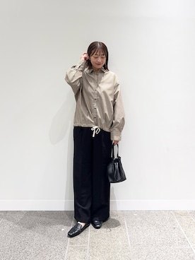 「秋のシャツ着こなし術」｜maikoさん（レディース・154cm）の秋コーディネート