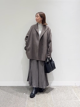 「URBAN RESEARCH ROSSO WOMEN（アーバンリサーチ　ロッソ）のワッシャープリーツスカート（スカート）」を使った、maikoさん（レディース・154cm）の秋コーディネート