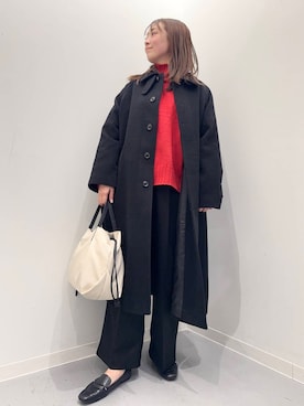 「URBAN RESEARCH DOORS（アーバンリサーチドアーズ）のタートルネックニット（ニット/セーター）」を使った、maikoさん（レディース・154cm）の冬コーディネート