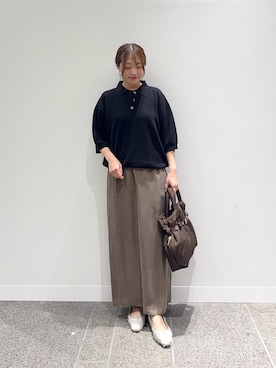 「アイテム（トートバッグ）」を使った、maikoさん（レディース・154cm）の秋コーディネート