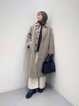「アイテム（テーラードジャケット）」を使った、maikoさん（レディース・154cm）の冬コーディネート