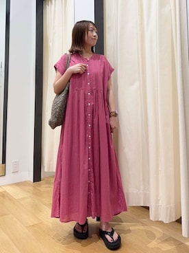 「ストレート×イエベ春」｜「アイテム（ワンピース/ドレス）」を使った、maikoさん（レディース・154cm）の夏コーディネート