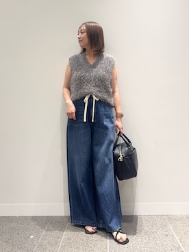 「アイテム（ボストンバッグ）」を使った、maikoさん（レディース・154cm）の夏コーディネート