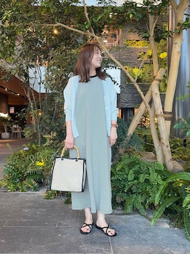 「ストレート×イエベ春」｜「アイテム（ワンピース/ドレス）」を使った、maikoさん（レディース・154cm）の夏コーディネート